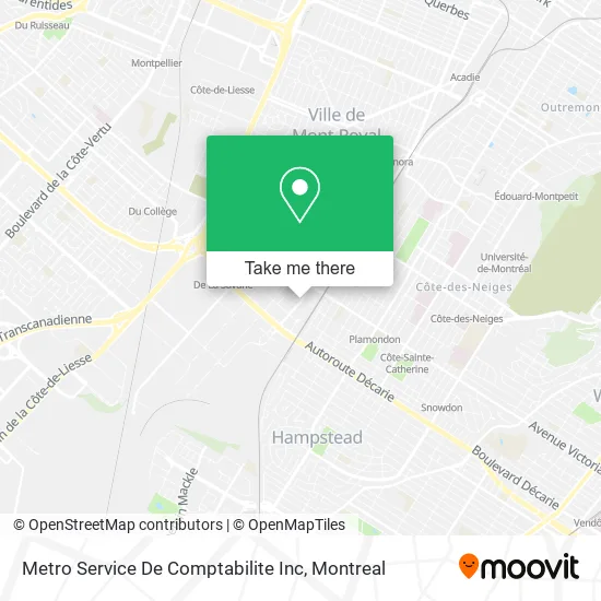 Metro Service De Comptabilite Inc map