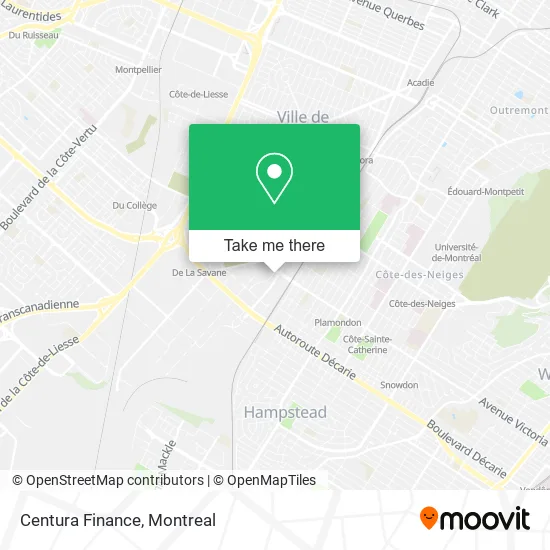 Centura Finance map