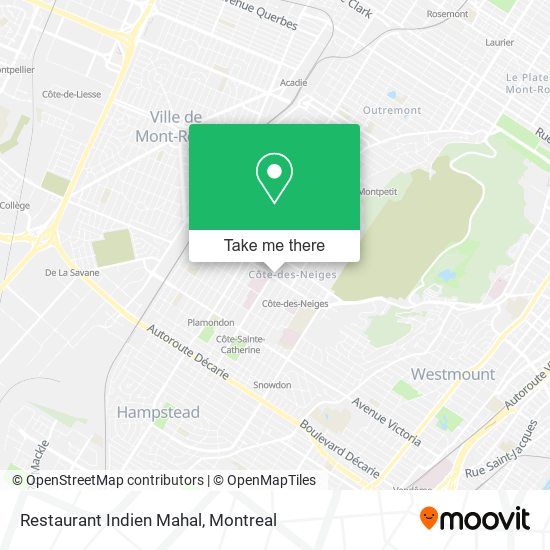 Restaurant Indien Mahal map