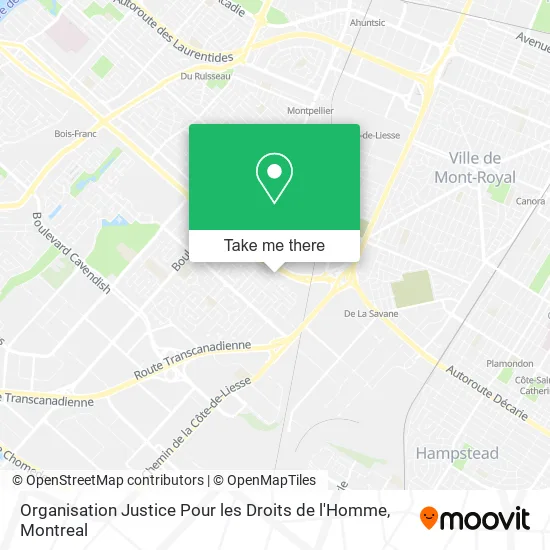 Organisation Justice Pour les Droits de l'Homme map