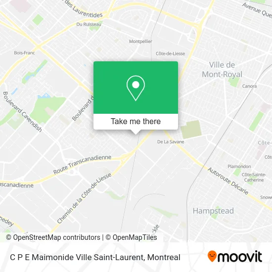 C P E Maimonide Ville Saint-Laurent map