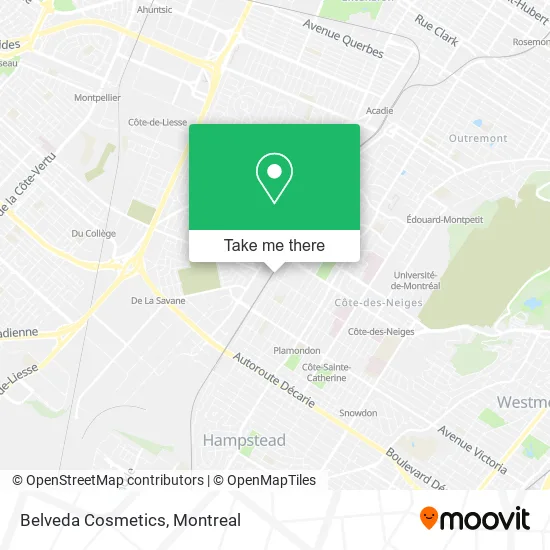 Belveda Cosmetics map