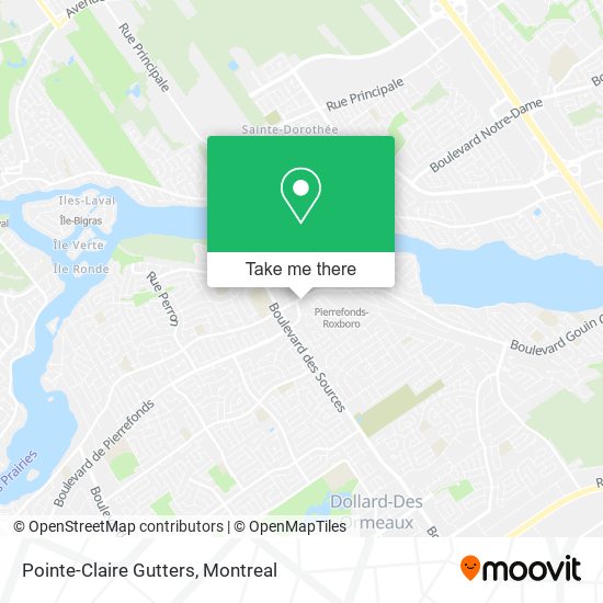 Pointe-Claire Gutters map