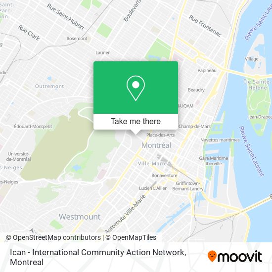 Ican - International Community Action Network map
