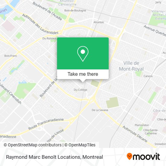 Raymond Marc Benoît Locations map