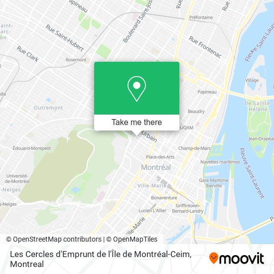 Les Cercles d'Emprunt de l'Île de Montréal-Ceim map