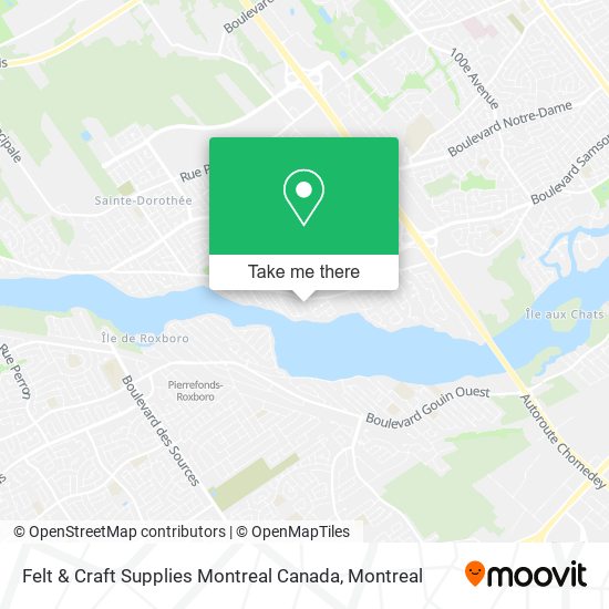 Felt & Craft Supplies Montreal Canada map