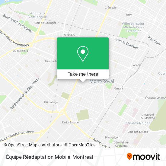 Équipe Réadaptation Mobile map