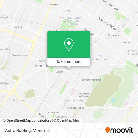 Astra Roofing map