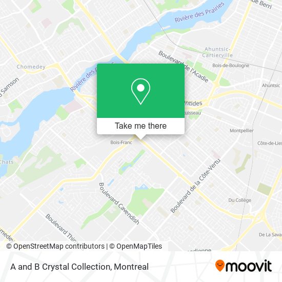 A and B Crystal Collection map