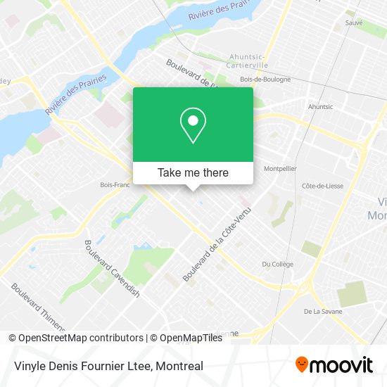 Vinyle Denis Fournier Ltee map