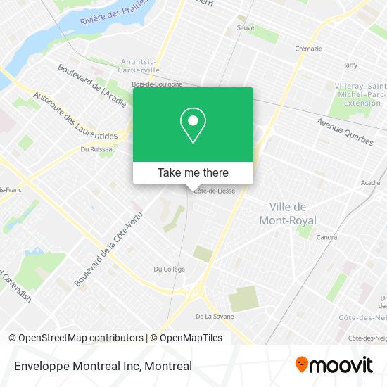 Enveloppe Montreal Inc map