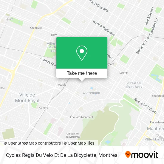 Cycles Regis Du Velo Et De La Bicyclette map