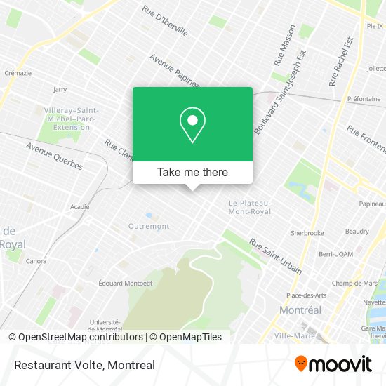 Restaurant Volte map