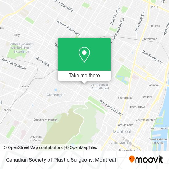 Canadian Society of Plastic Surgeons map