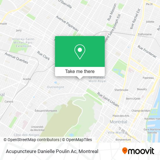 Acupuncteure Danielle Poulin Ac map