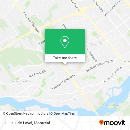 U-Haul de Laval map