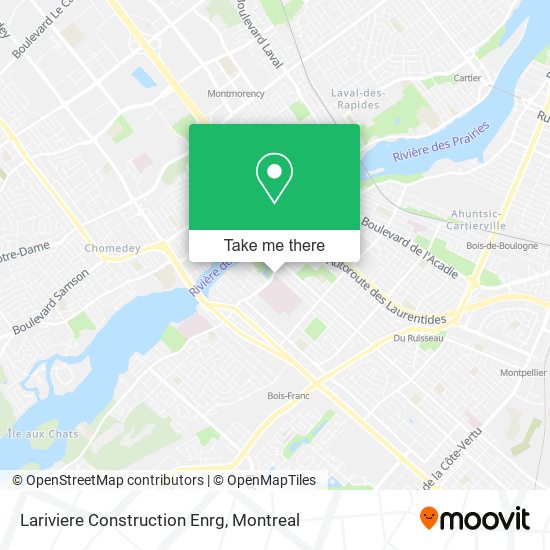 Lariviere Construction Enrg map
