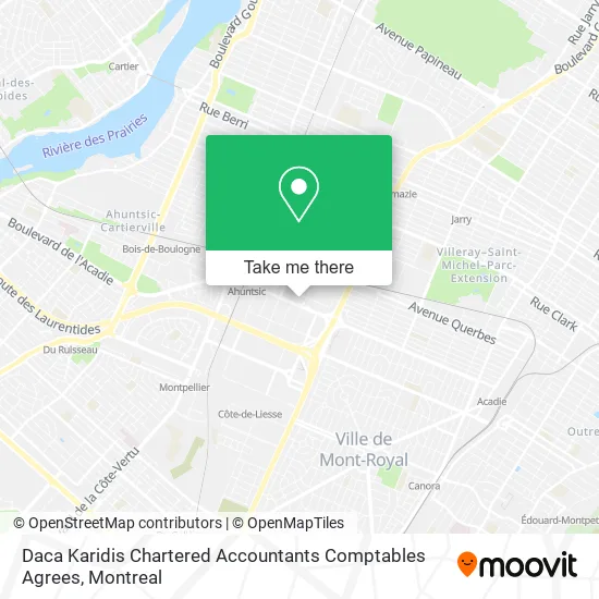 Daca Karidis Chartered Accountants Comptables Agrees map