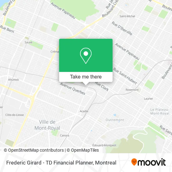 Frederic Girard - TD Financial Planner map