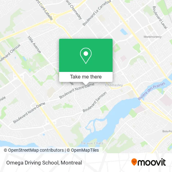 Omega Driving School map