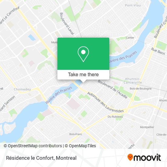 Résidence le Confort map
