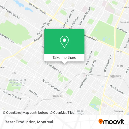 Bazar Production map