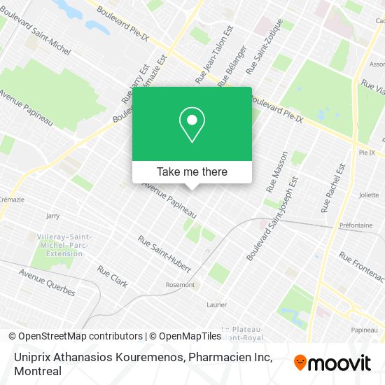 Uniprix Athanasios Kouremenos, Pharmacien Inc map