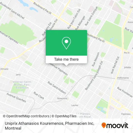 Uniprix Athanasios Kouremenos, Pharmacien Inc map
