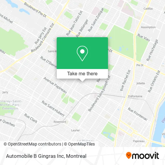 Automobile B Gingras Inc map