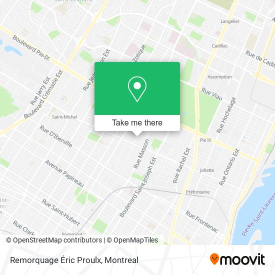 Remorquage Éric Proulx map