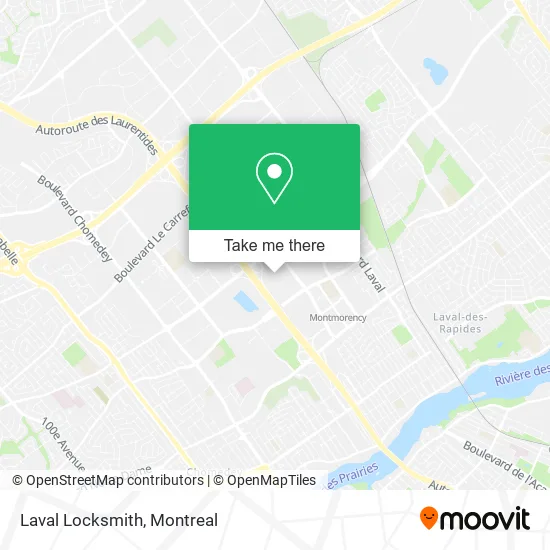 Laval Locksmith map