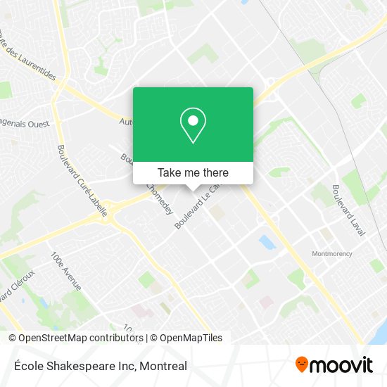 École Shakespeare Inc map