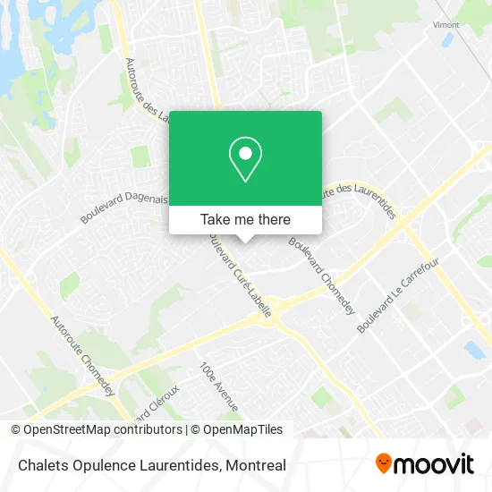 Chalets Opulence Laurentides map