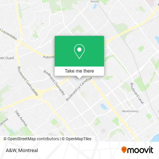 A&W map