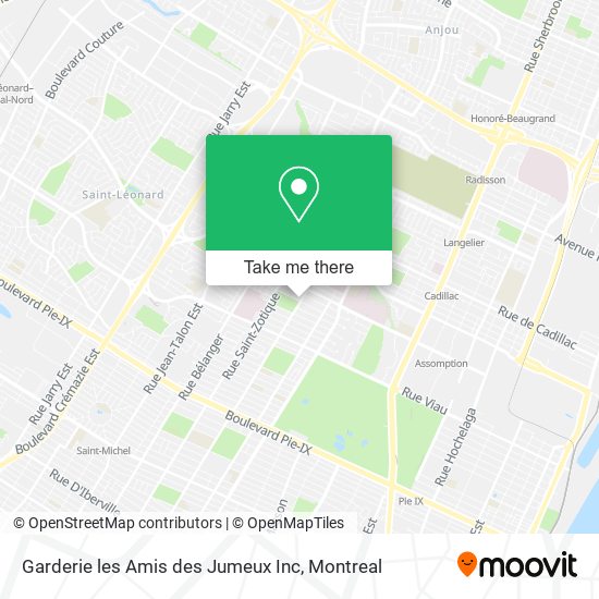 Garderie les Amis des Jumeux Inc map
