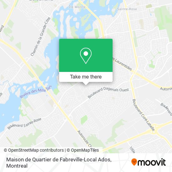 Maison de Quartier de Fabreville-Local Ados map