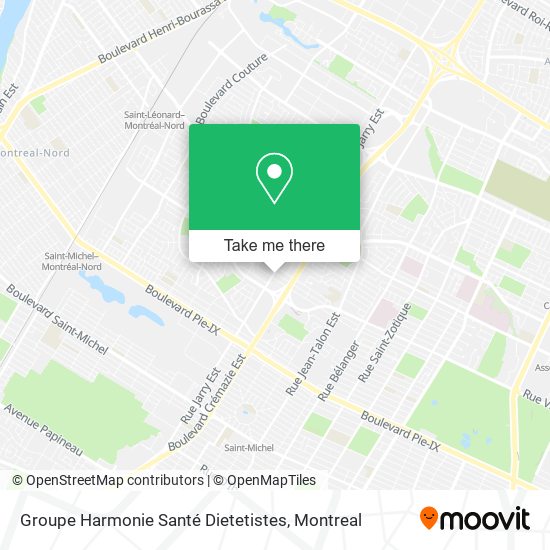 Groupe Harmonie Santé Dietetistes map