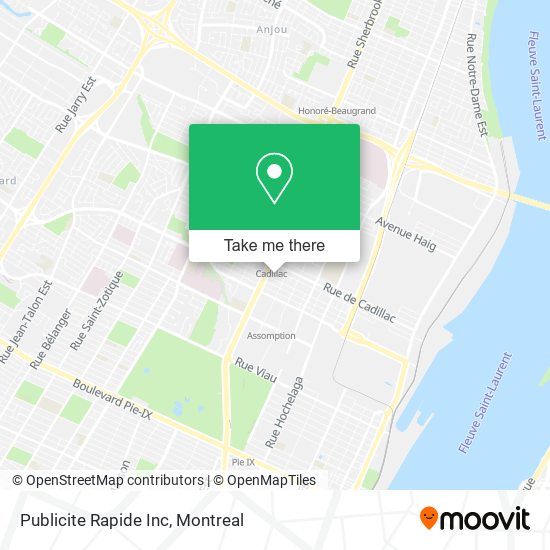 Publicite Rapide Inc map