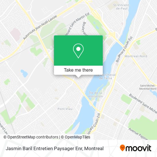 Jasmin Baril Entretien Paysager Enr map