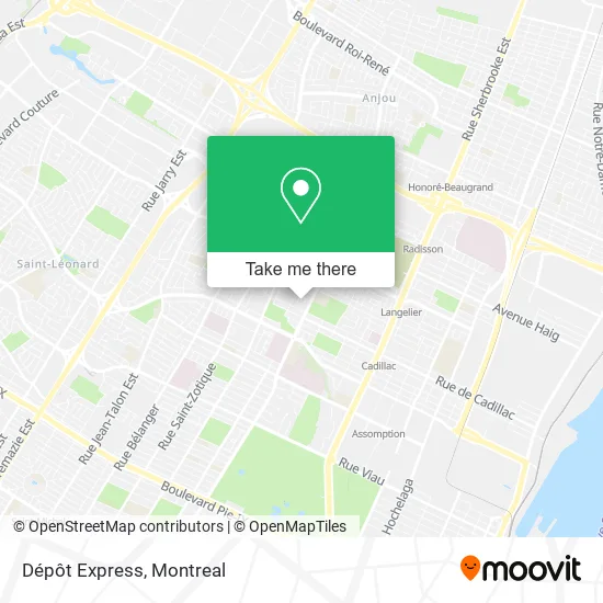Dépôt Express map