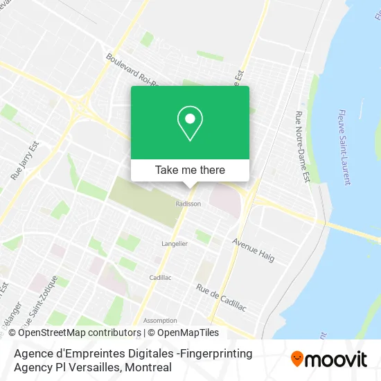 Agence d'Empreintes Digitales -Fingerprinting Agency Pl Versailles map