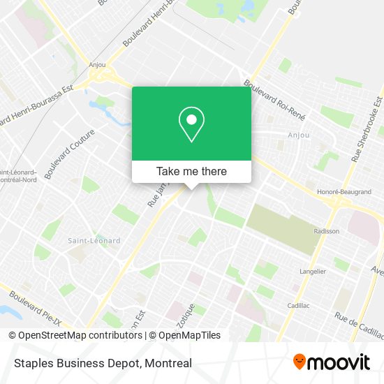 Staples Business Depot map