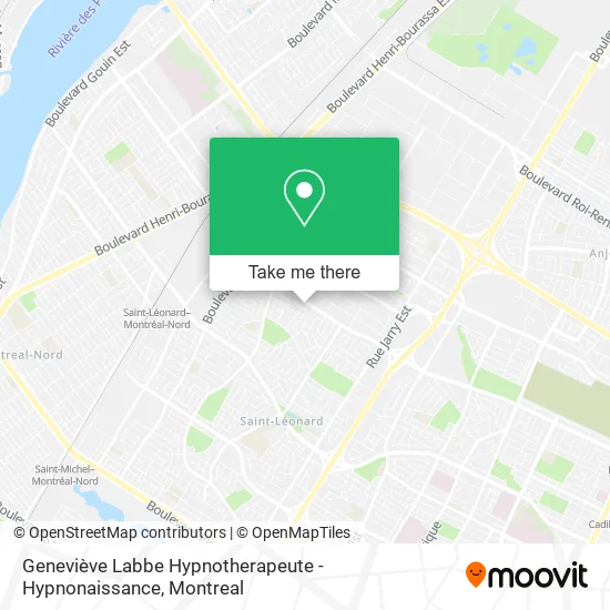 Geneviève Labbe Hypnotherapeute - Hypnonaissance map
