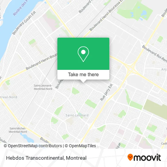 Hebdos Transcontinental map