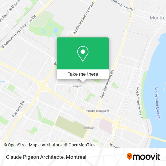 Claude Pigeon Architecte map