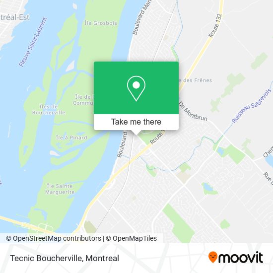 Tecnic Boucherville map