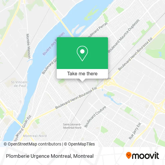 Plomberie Urgence Montreal map