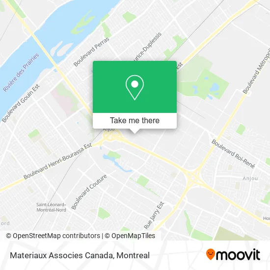 Materiaux Associes Canada map