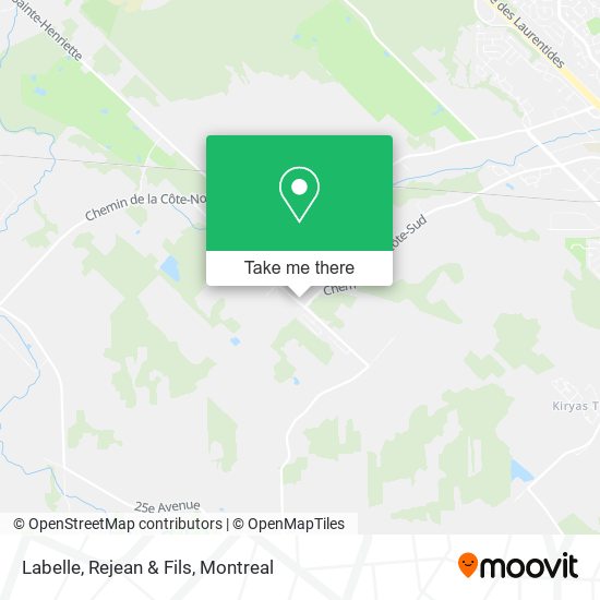 Labelle, Rejean & Fils map